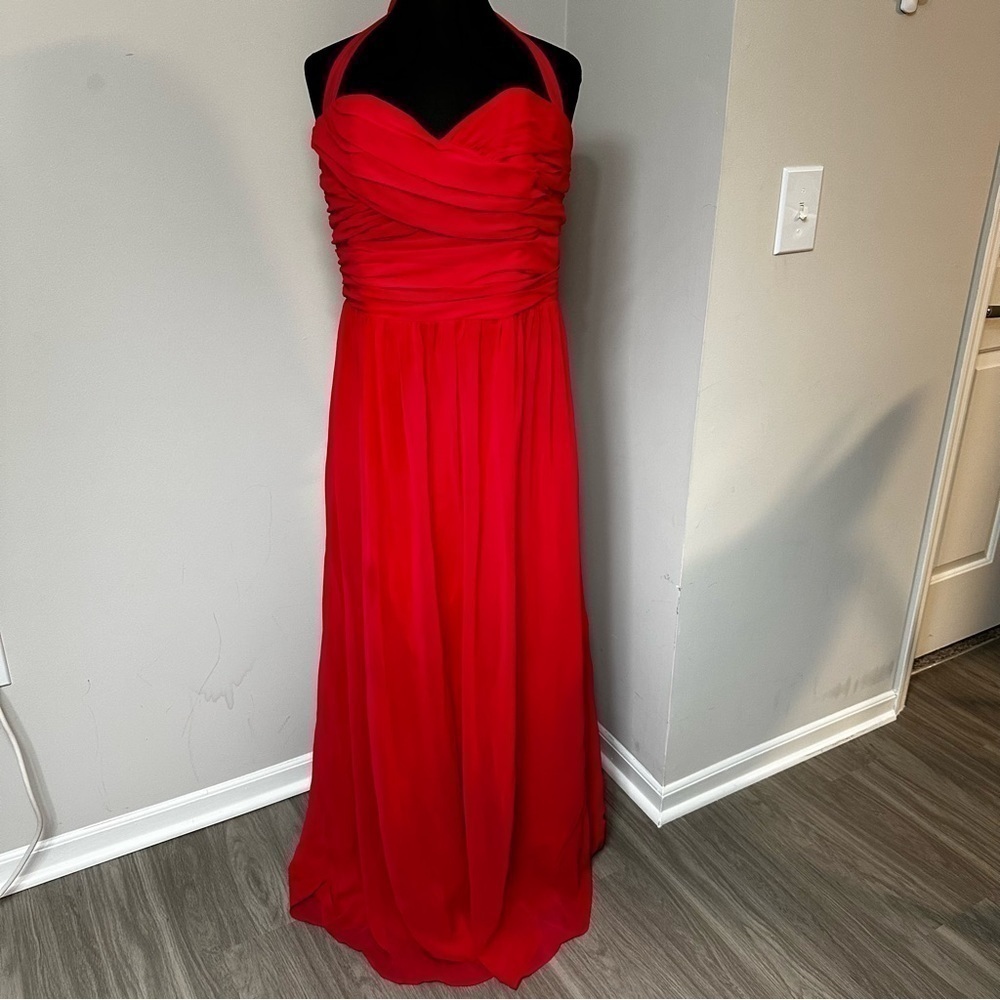 Alfred Angelo Pomegranate Strapless Dress in Size 16